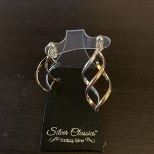 Silver Classics silver and gold earrings